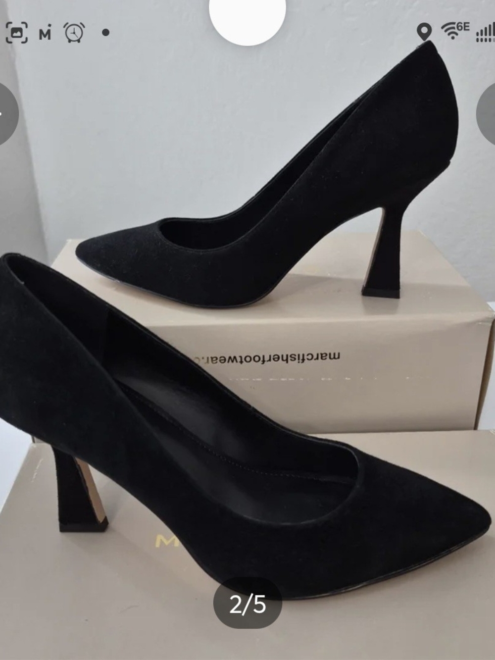 Marc Fisher Black Pointed-Toe Women's Pumps